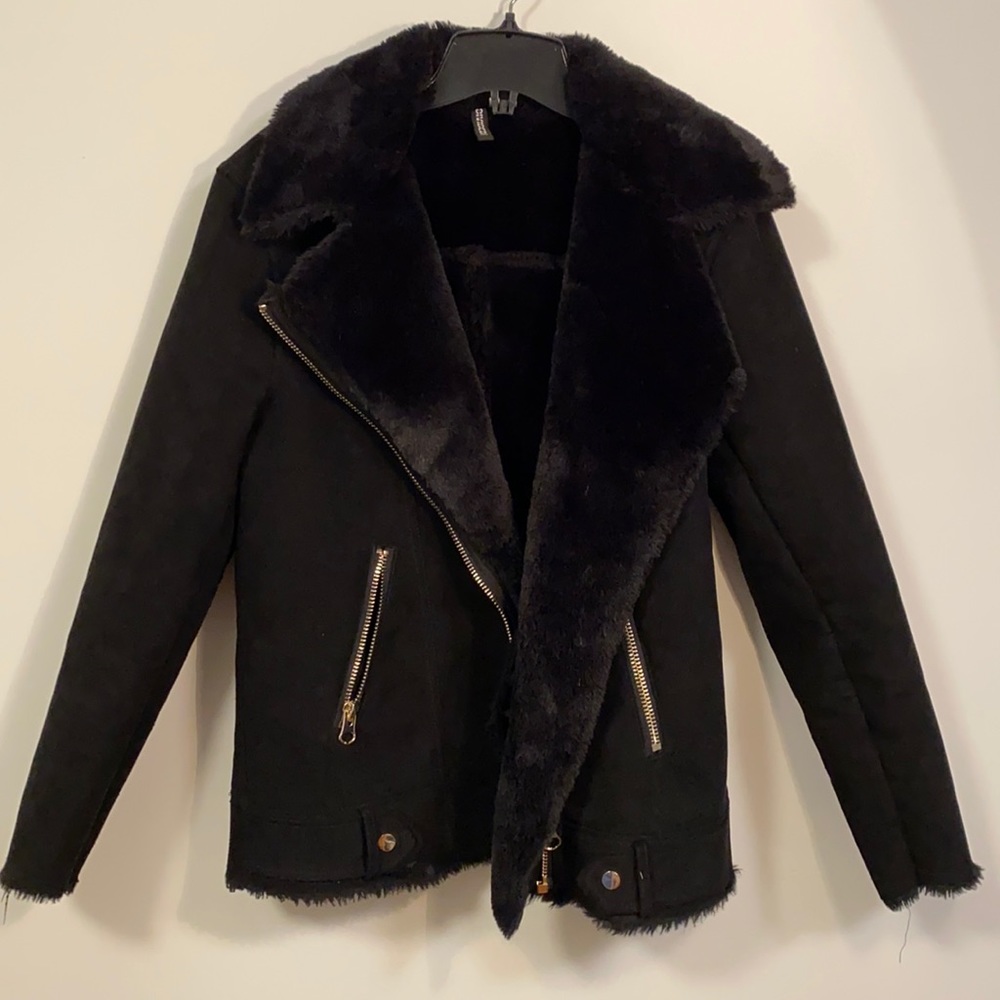 H&M | Suede Black Jacket